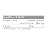 Radiant Platinum L-Carnitine 500mg, Fat Metabolism, Energy Booster & Weight Management Support - 90 Capsules