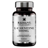 Radiant Platinum L-Carnitine 500mg, Fat Metabolism, Energy Booster & Weight Management Support - 90 Capsules