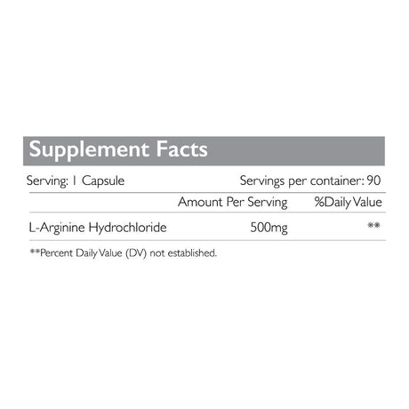 Radiant Platinum L-Arginine 500mg, Nitric Oxide Booster, Heart Health & Muscle Recovery Support - 90 Capsules