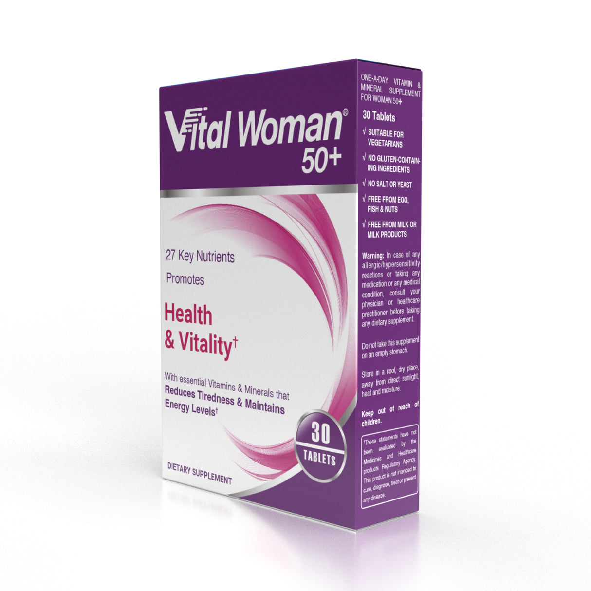 Vital Healthcare Woman 50+ Multivitamin - Heart, Vision, Energy & Immune Support - 30 Tablets