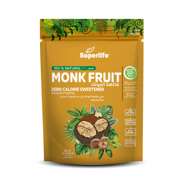 Superlife Monk Fruit With Erythritol Sweetener - 454g