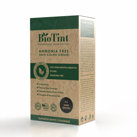 BioTint Permanent Hair Color - 3.0 Dark Brown