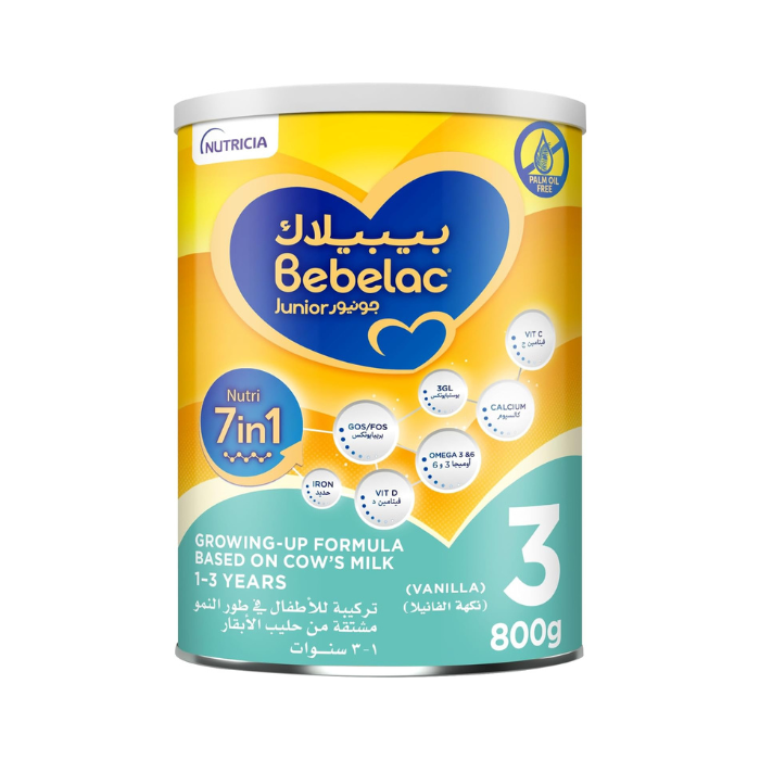 Bebelac Nutri 7 In 1 Palm Oil Free 3 Growing-Up Formula 800g