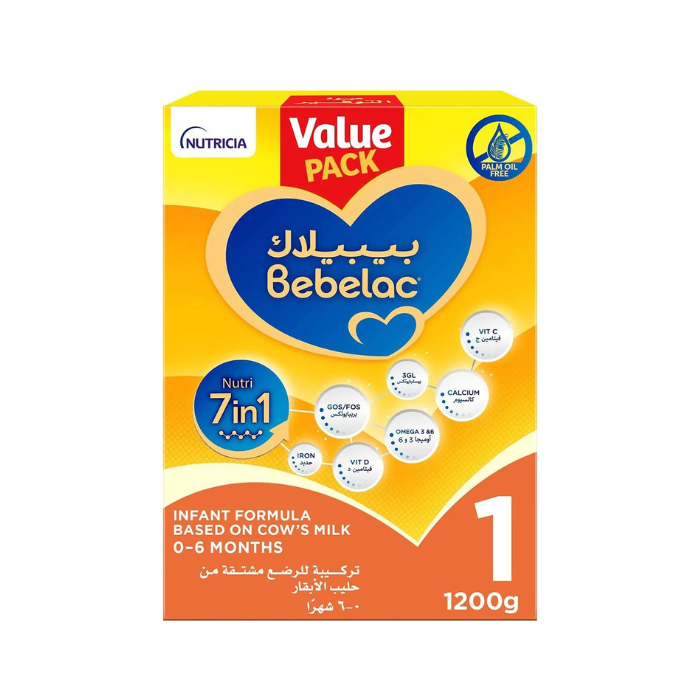 Bebelac Nutricia 7 In 1 Palm Oil Free 1 Infant Formula 1200g