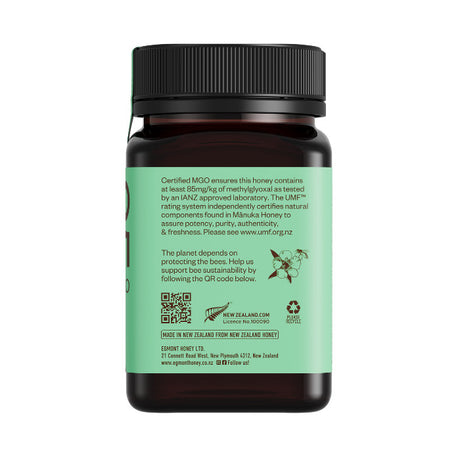 Egmont Honey Monofloral Manuka Honey 5+ UMF 85+MGO - 500g