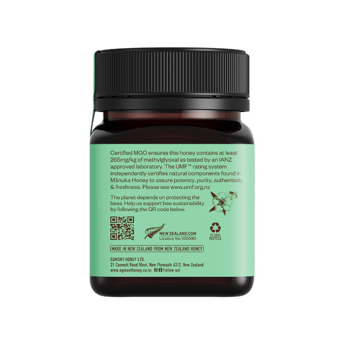 Egmont Honey Monofloral Manuka Honey 10+ UMF 265+MGO - 250g