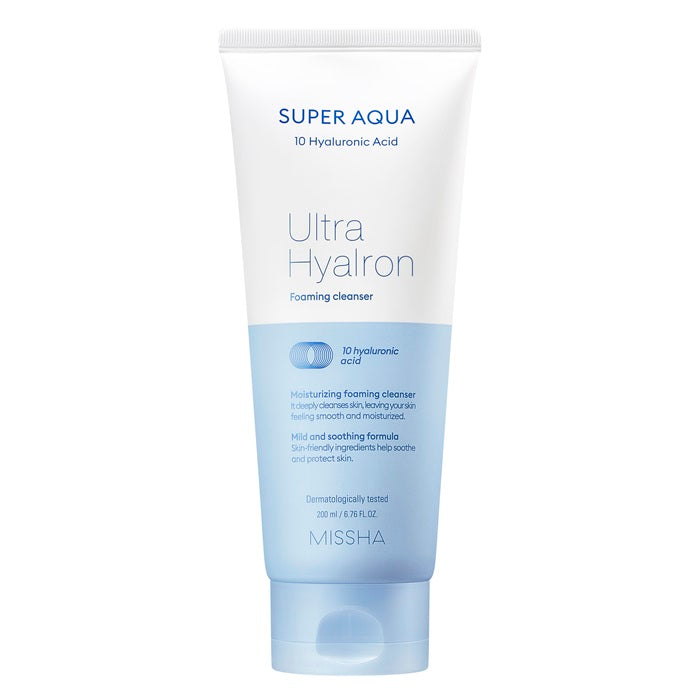 Missha Super Aqua Ultra Hyalron Foaming Cleanser - 200ml