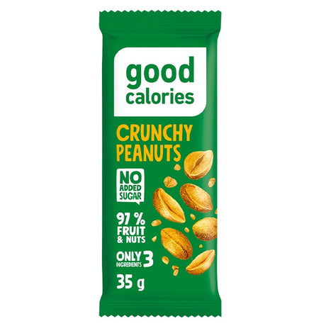 Good Calories Date Bar Crunchy Peanuts 35g With 97% Fruits & Nuts - Pack of 20 pcs