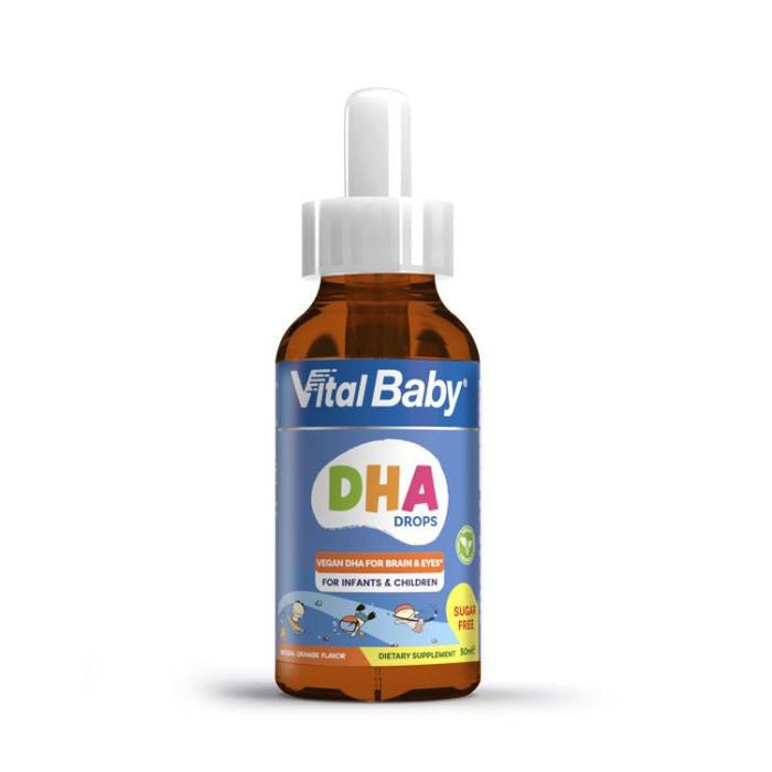 Vital Healthcare Vital Baby DHA Drops, Omega-3 Marine Algae, Vision & Heart Health - 50ml