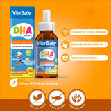 Vital Healthcare Vital Baby DHA Drops, Omega-3 Marine Algae, Vision & Heart Health - 50ml