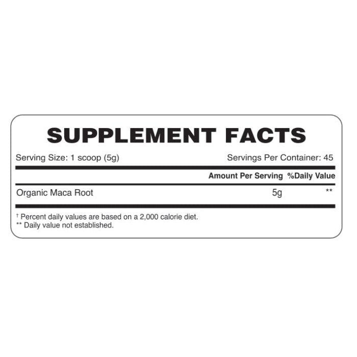Organic Earth Maca Root Powder for Energy and Vitality Support - 227g