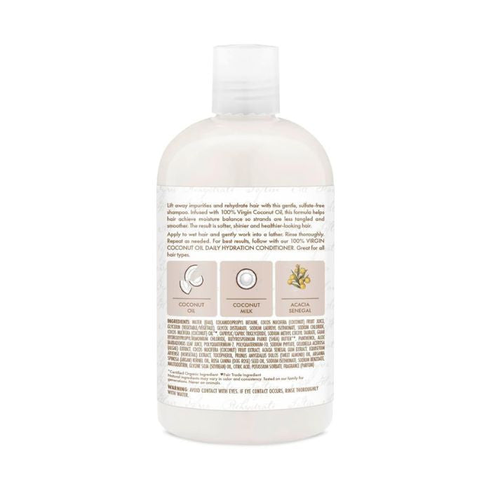 Shea Moisture 100% Virgin Coconut Oil Daily Hydration Shampoo Sulphate-Free Moisturizing Cleanser 384ml