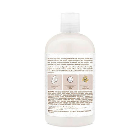 Shea Moisture 100% Virgin Coconut Oil Daily Hydration Shampoo Sulphate-Free Moisturizing Cleanser 384ml