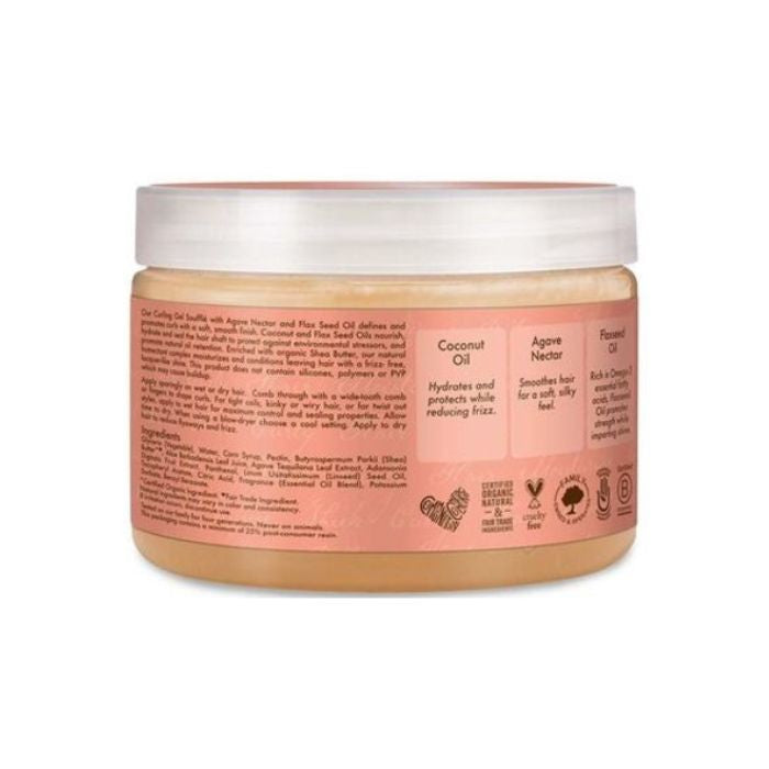Shea Moisture Coconut & Hibiscus Curling Gel Souffle Define Hydrate and Control Frizz Naturally 340g