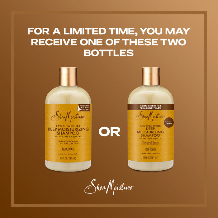 Shea Moisture Raw Shea Butter Deep Moisturizing Shampoo Sulphate-Free Cleanser for Dry and Transitioning Hair - 384ml