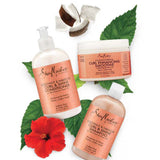 Shea Moisture Coconut and Hibiscus Curl & Shine Shampoo Sulphate Free Cleanser for Curly and Thick Hair 384ml