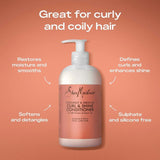 Shea Moisture Coconut and Hibiscus Curl Conditioner Hydrating Curl and Shine Hair Care 384ml