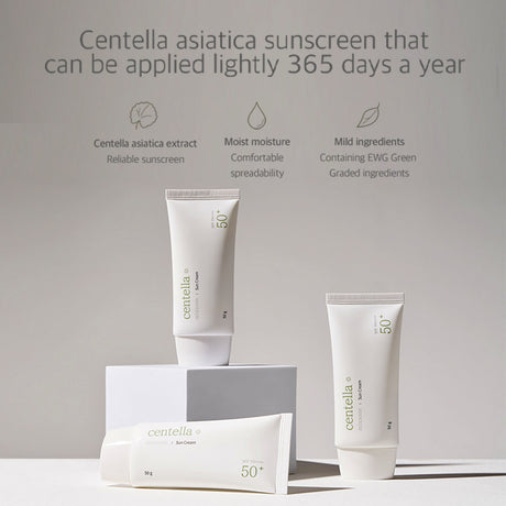 Mixsoon Centella (SPF 50+) Daily Sunscreen with Asiatica for UV Protection and Hydration - 50g