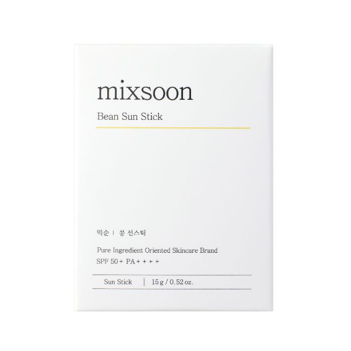 Mixsoon Bean Sun Stick (SPF50) Lightweight Matte Sun Protection with Fermented Plant Extracts - 15g