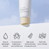 Mixsoon Bean Sun Serum (SPF50+) Lightweight Hydrating Protection with Fermented Soybean Extract - 50ml