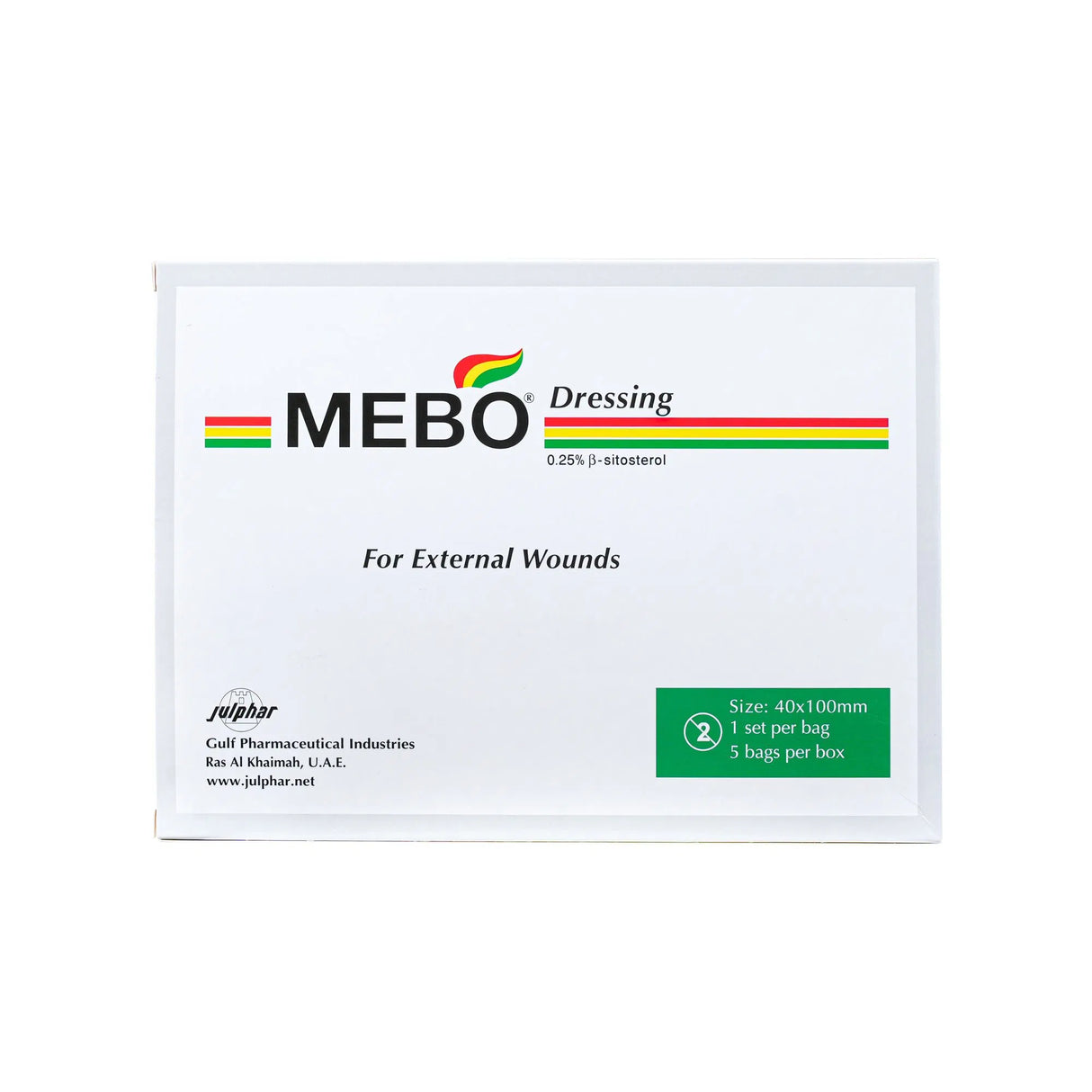 Mebo Wound Dressing 40 mm x 100 mm 5's