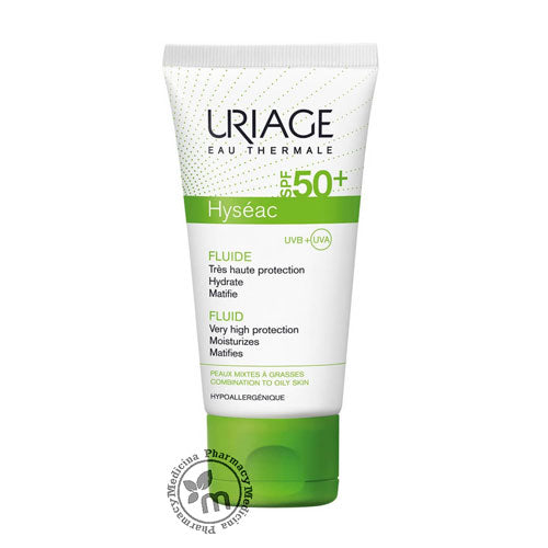 Uriage Sunscreen Hyseac Fluid Spf50+ for Oily Skin 50ml