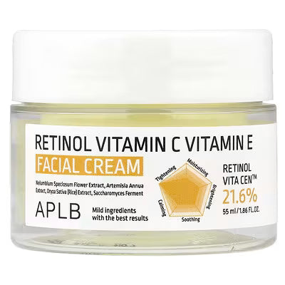 APLB, Retinol Vitamin C, Vitamin E Facial Cream, 1.86 fl oz (55 ml)