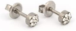 Daisy Apr Crystal Allergy Free Stainless Steel Ear Stud | Ideal for every day wear