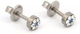 Daisy Apr Crystal September Sapphire Allergy Free Stainless Steel Ear Stud | Ideal for every day wear