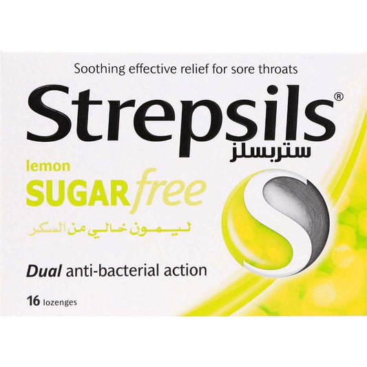 Strepsils Lemon Sugar Free Lozenges 16's