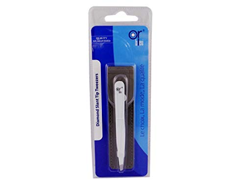 Or Bleu Diamond Slant Tip Tweezers CT-406