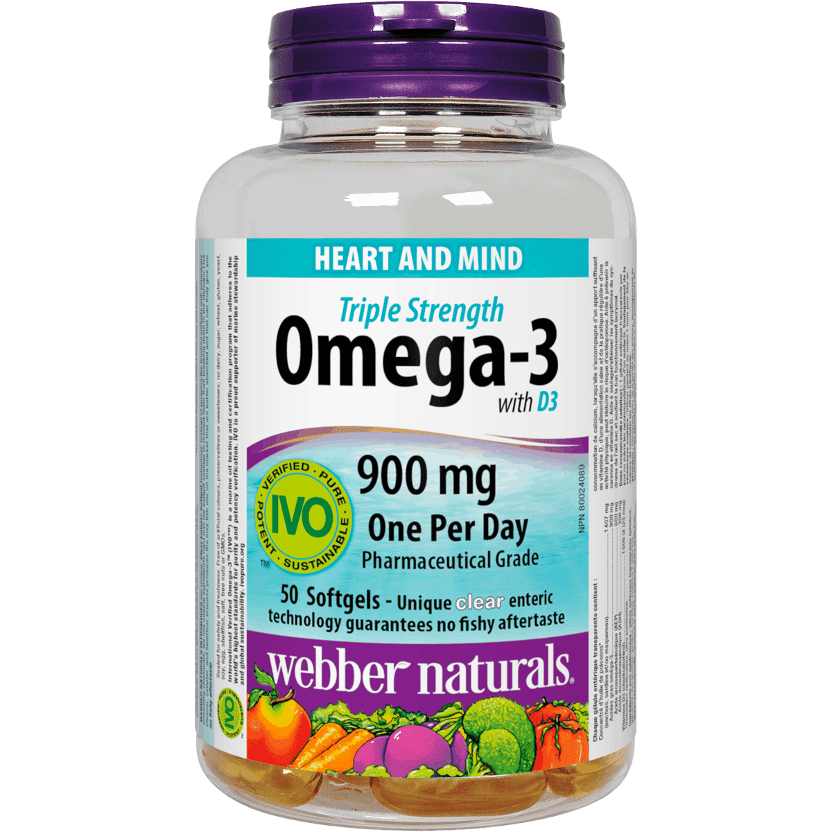 WEBBER NATURALS OMEGA 3 WITH D3 900MG SOFTGEL 50s