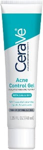 Cerave Salicylic Acid Acne Treatment With Glycolic Acid And Lactic Acid, AHA/BHA Acne Gel For Face To Control And Clear Breakouts 1.35 Ounce