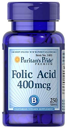 Puritan's Pride Folic Acid 400 mcg 250 s