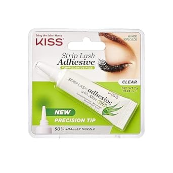 Kiss Strip Eye Lash Adhesive With Aloe Kplgl05C, Clear, 7 Gm