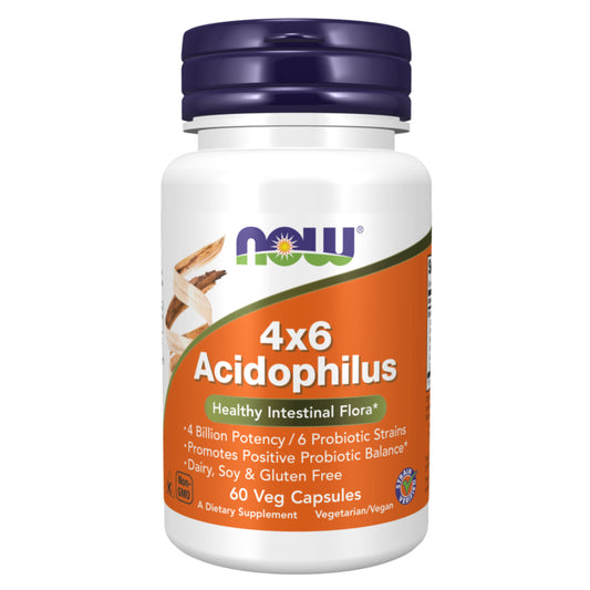 Now 4x6 Acidophilus Veg Capsules 60's