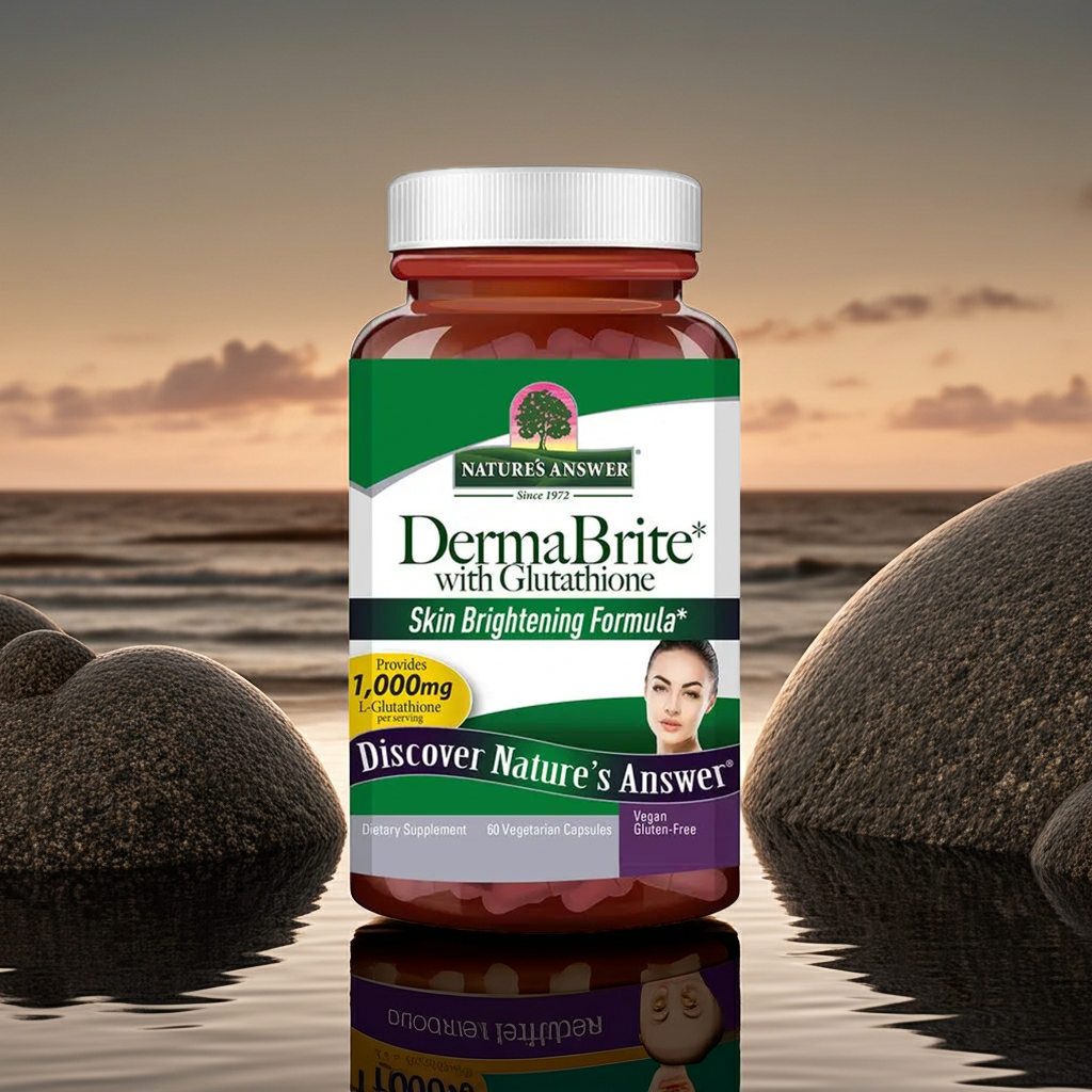 Nature's Answer DermaBrite With Glutathione Vegetarian Capsules For Skin Brightening, Pack of 60's