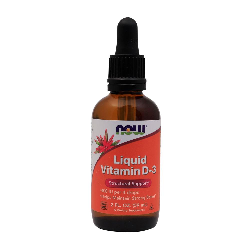 Now Liquid Vitamin D3 Drops 400 IU Drops For Strong Bones 60ml