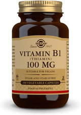 Solgar Vitamin B1 Vegetable Capsules 100Mg Thiamin, 100S