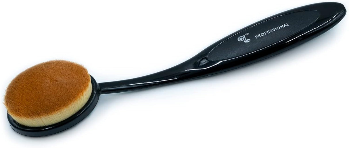 Or Bleu Curved Makeup Brush with oval head
