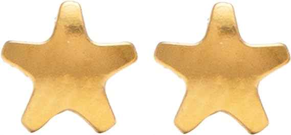 Studex 3MM Star 24K أقراط أذن مطلية بالذهب الخالص | هيبوالرجينيك | مثالي للارتداء اليومي