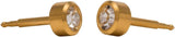 Studex 4MM April – Crystal Bezel 24K Pure Gold Plated Ear Studs | Hypoallergenic | Ideal for every day wear