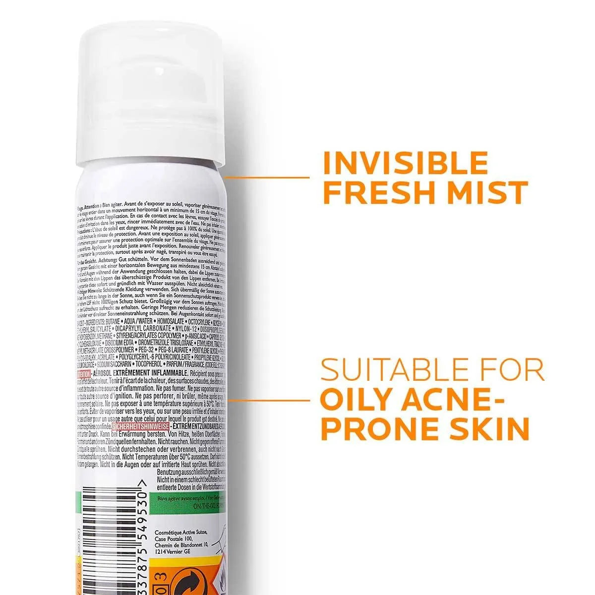 La Roche Posay Anthelios Invisible Sunscreen Face Mist SPF50 75Ml