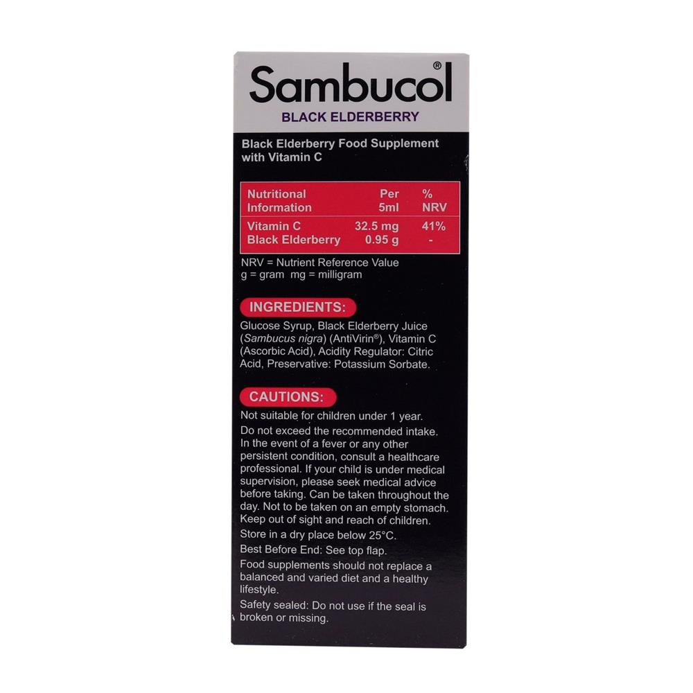 Sambucol Black Elderberry for Kids + Vitamin C Syrup 120ml