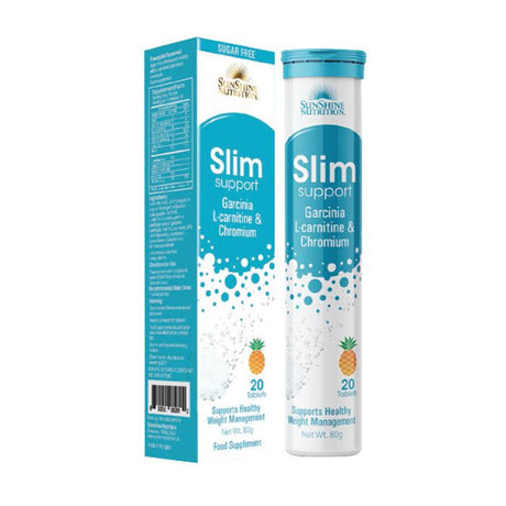 Sunshine Nutrition Slim Support Efferv أقراص الأناناس - 20 قرصًا