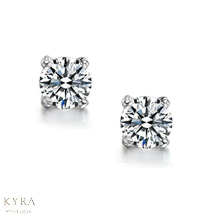 Studex 5mm Tiffany CZ Ear Stud in White Gold