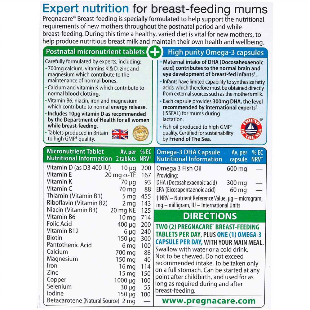 Vitabiotics Pregnacare Breast-feeding 84 Capsules