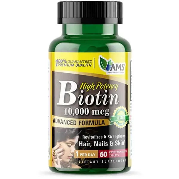 AMS Biotin 10,000mcg Tablet