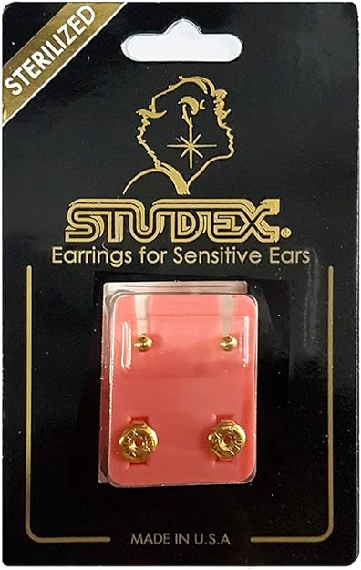 Studex 2MM Traditional Ball 24K Pure Gold Plated Ear Studs | Ideal for every day wear
