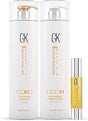 GK HAIR Global Keratin Balancing Shampoo and Conditioner Sets (33.8 Fl Oz/1000ml) with Anti Frizz Serum Argan Oil (1.69 Fl Oz/50ml) for Dry Damaged Repair- All Hair Types Sulfate Paraben Free Unisex GK hair